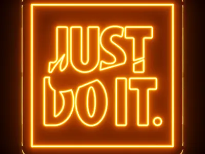 Just Do It Neon Sign 3D model