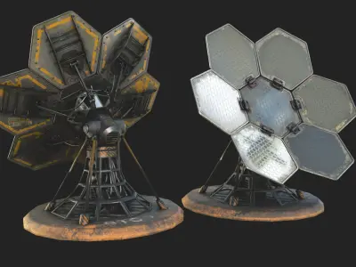 SCIFI SOLAR PANEL Low-poly 3D model