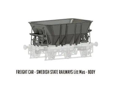 ROLLS-0026 Swedish Railways Iron Ore car Litt Mas H0-scale 3D print model