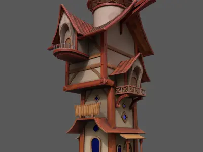 STYLIZED BUILDINGS  VOL2 Low-poly 3D model