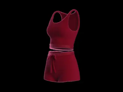 Plush short and top  3D model