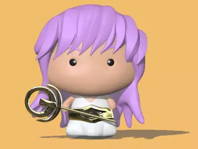 Athena toy with bow and arrow Free 3D print model