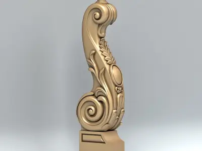 Newel post 007 3D model