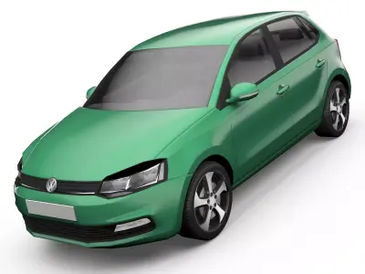Volkswagen Polo Hatchback 3D Model Low-poly 3D model