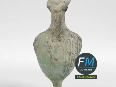 Ancient double handled amphora 3D model