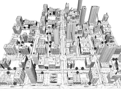 Buildings City building industrial park commercial housing 3D model V19