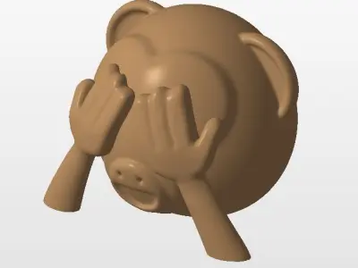 Mizaru monkey 3D print model