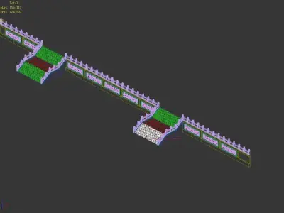 Game Basilica - Stairs 034 3D model