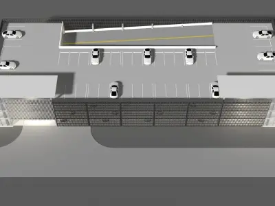 Parking garage building 25-23 3D model