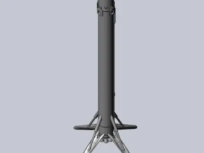 Space-X Falcon 9 Landed Stage Printable Miniature 3D print model