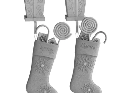 Christmas Socks 3D model