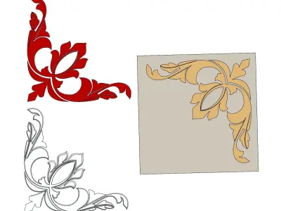 Ornament - Design L1 Low-poly 3D model