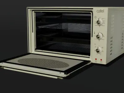 Astel retro oven high quality 3D model