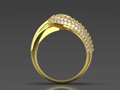 luxury diamond ring jr00106 3D print model