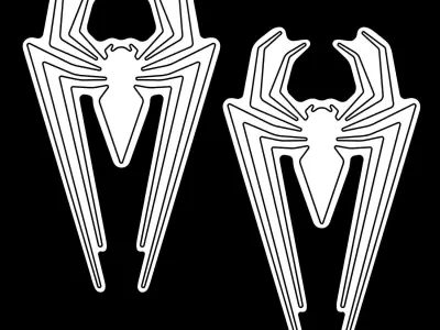 Spiderman Neon Sign 3D model