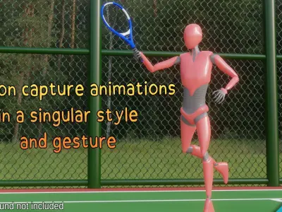 Tennisman animations - Motion Cast13 Vol1 3D model