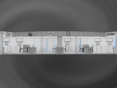 Booth Exhibition Stand a374 3D model