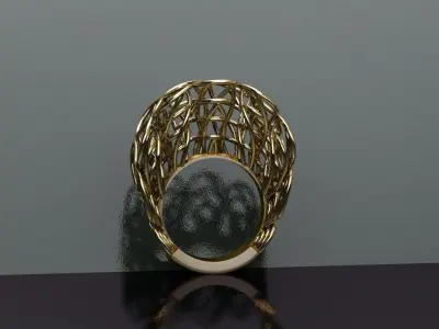 Wired ring R2 Free 3D print model