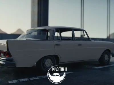 Mercedes W111 1966 High Detail 3D Model 3D model