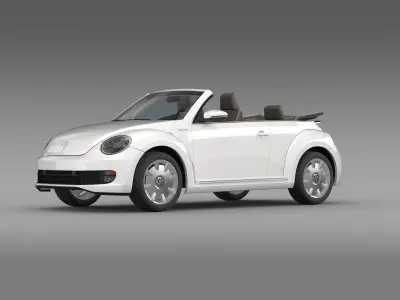 VW I Beetle Cabrio 2015 3D model
