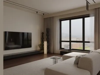 Living room 3D model 14