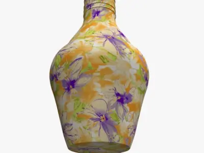 Decorative Flower Pot Low-poly 3D model