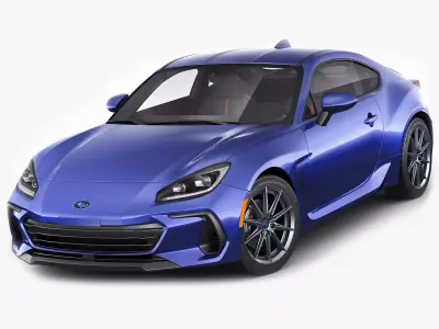 Subaru BRZ 2021 with interior 3D model