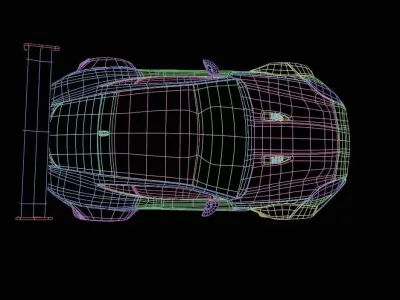 Modified Jaguar F-type sports car Low-poly 3D model