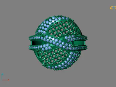 STL 3DM Women Ring Womens Ring Diamonds With Stone Model 3D print model