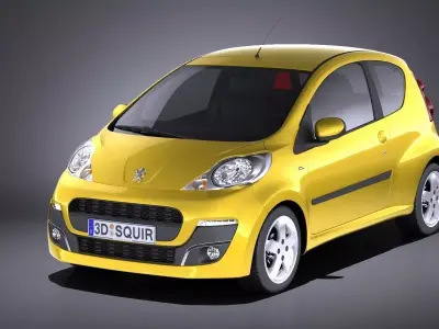 Peugeot 107 3-door 2016 VRAY 3D model