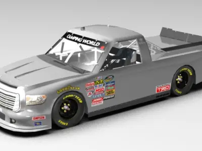 Toyota Tundra 2014 Nascar Camping World Game Ready Low-poly 3D model