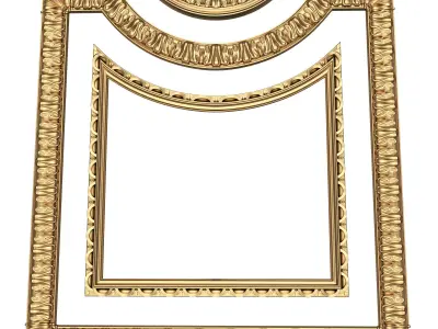 Carved Decoration Panel for CNC 09 Low-poly 3D model