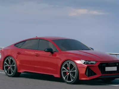 Audi RS7 Sportback 2020  Low-poly 3D model