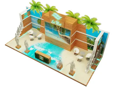  Booth Exhibition Stand a221 3D model