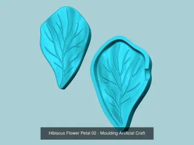 03 Hibiscus Flower Petal - Molding Artificial EVA Craft 3D Model Collection
