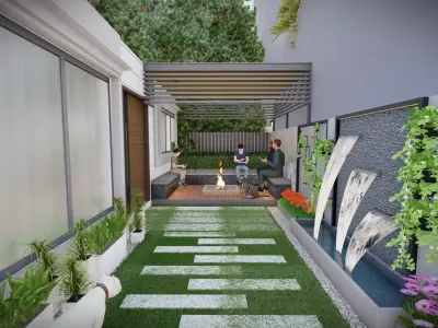 Backyard Landscape Design 3D model