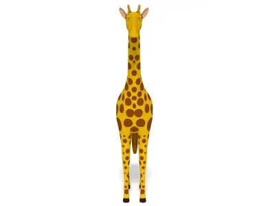 Low Poly Giraffe Toon  3D model