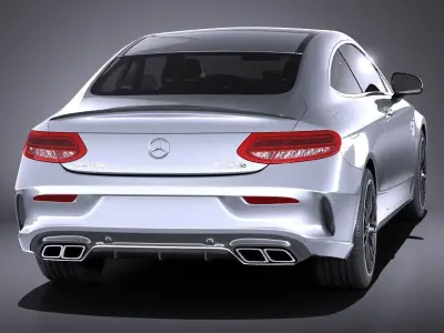 Mercedes-Benz C63 AMG Coupe 2017 VRAY 3D model