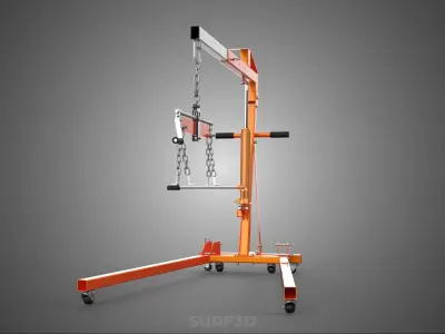 CRANE ENGINE HOIST LIFT WINCH HYDRAULIC LEVELER BALANCER LOAD UP 3D model