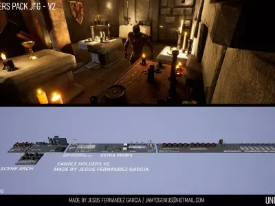 Candle Holders JFG V2 Low-poly 3D model