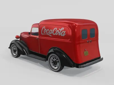 3D Dodge 1936 Retro Coca-Cola 3D model