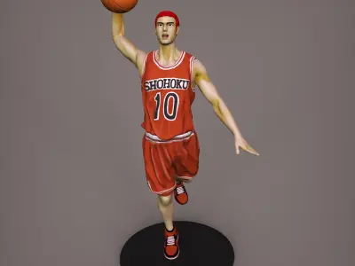 Hanamichi Sakuragi Figure manga anime Slam Dunk 3D print model