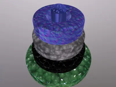 fourwanpis three tier cake Free low-poly 3D model