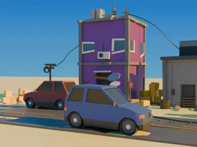 Old Party Club Free low-poly 3D model