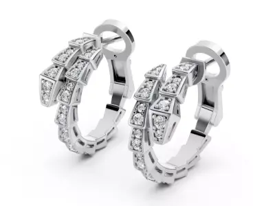 SERPENTI VIPER EARRINGS BULGARI 3D print model