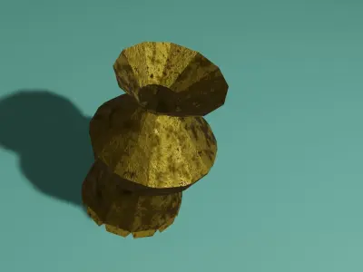 gold candlestick Free 3D model