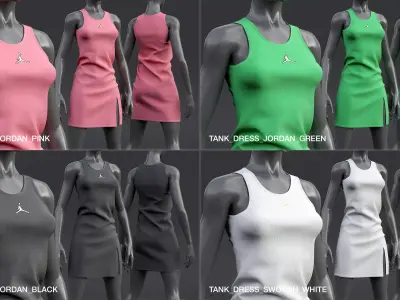 Nike Womens Tank Dress 3D model