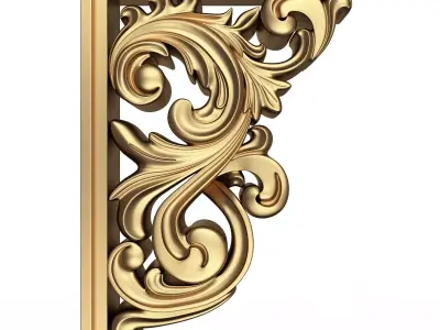 Bracket Plaster Molding Decoration 05 Low-poly 3D model