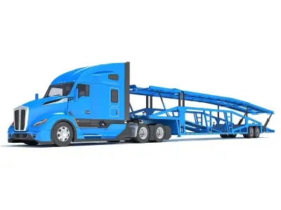 Car Hauler Trailer Semi Truck  3D model