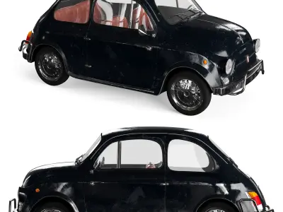 Retro Fiat 500 3D model